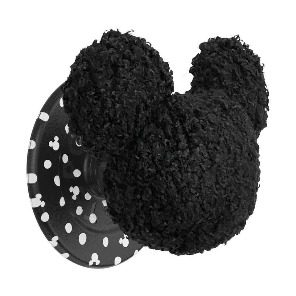 Black bouclé Mickey grip detail