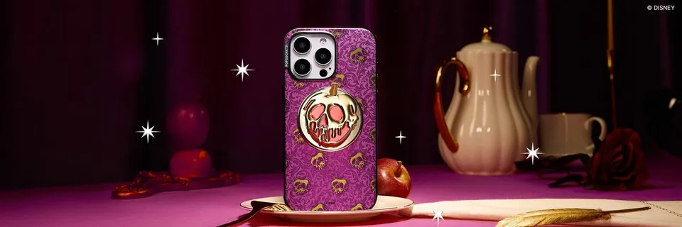 Disney Villains case and grip in a moody still life