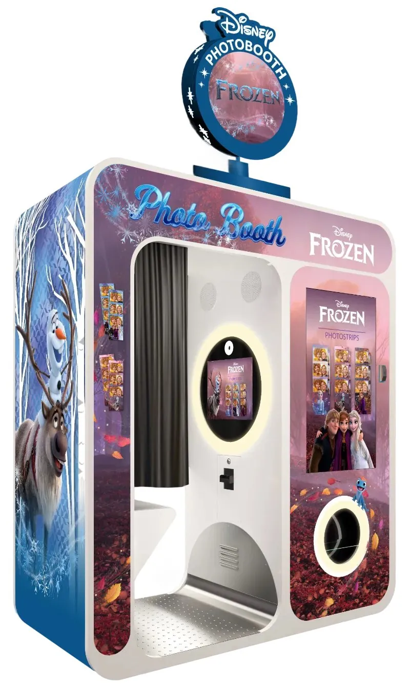 Frozen-themed Disney photo booth cabinet