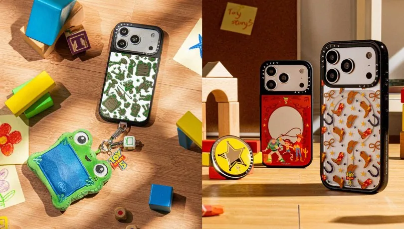 Lilypad plush accessory beside Toy Story 5 character cases
