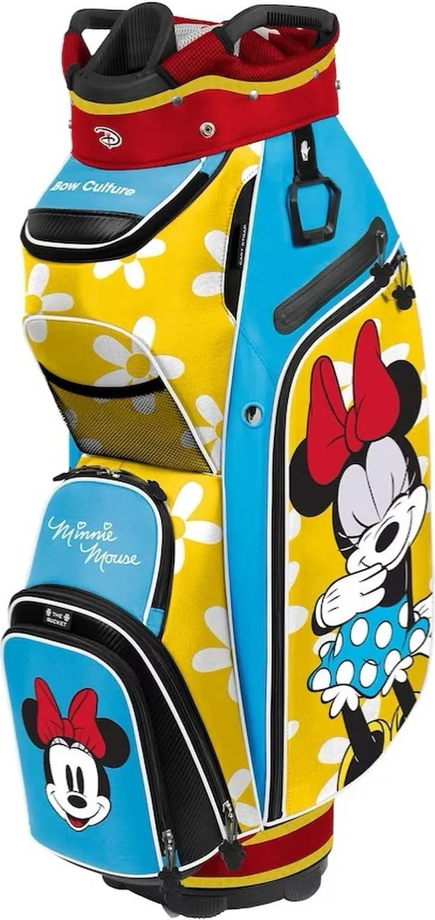Minnie Mouse Bow Culture cart bag in yellow daisy and blue