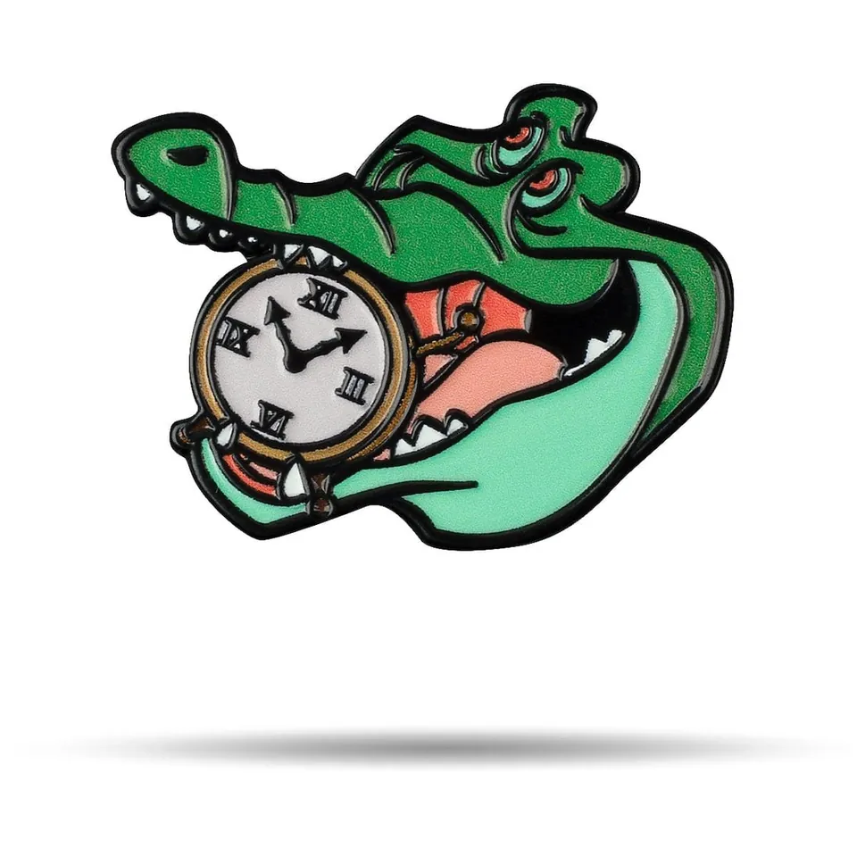 Tick-Tock crocodile ball marker with clock