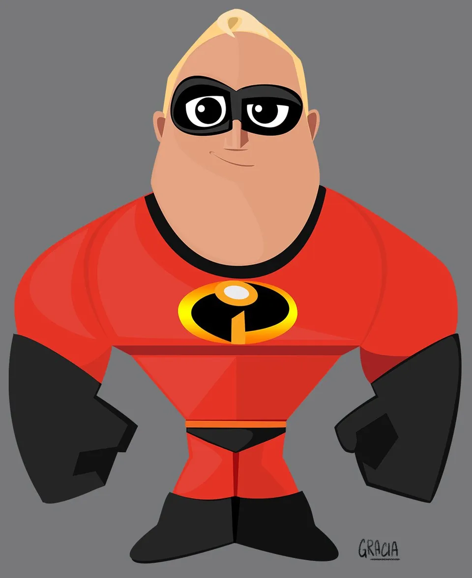 Mr. Incredible stylized character art