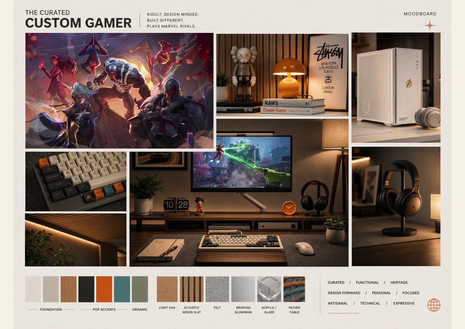 Curated custom gamer trend and mood board by Zach Gracia